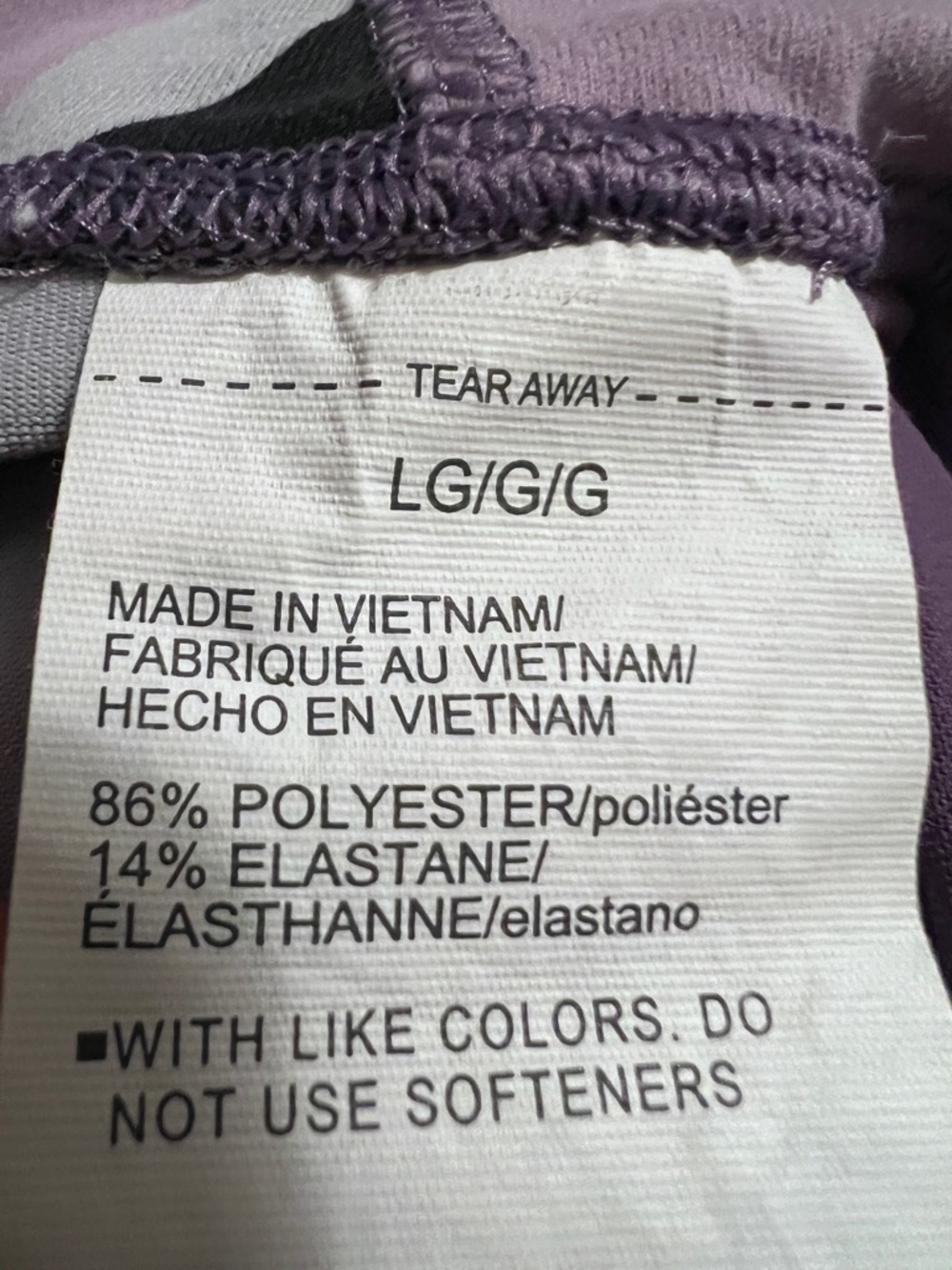 Under Armour Women's Purple Gray Black Camo Heatgear Leggings Size large  EUC - Picture 4 of 6